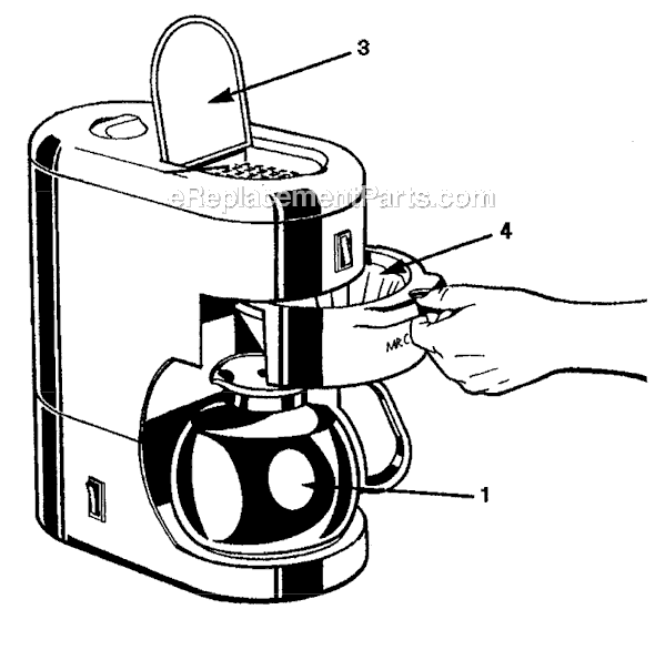 Page A Diagram and Parts List for DSP10  Mr Coffee Coffee Maker